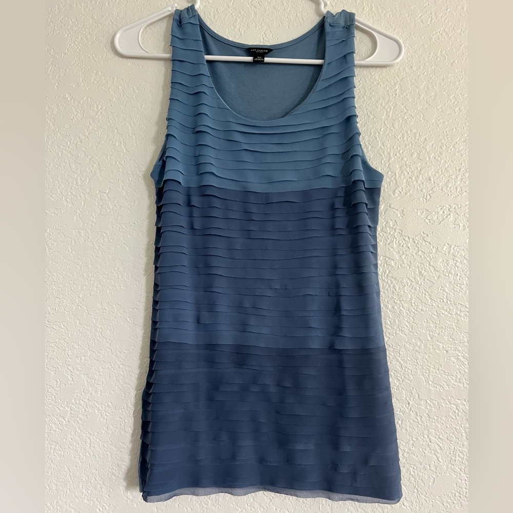 Ann Taylor | Tiered Ruffle Scoop Neck Tank Top